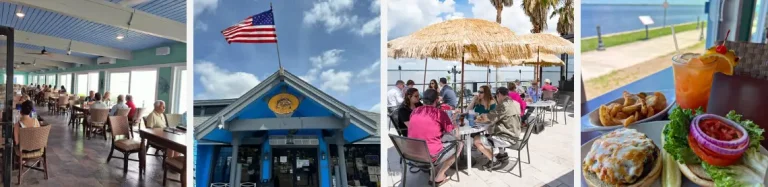 Indoor and outdoor dining St. Johns River Steak & Seafood